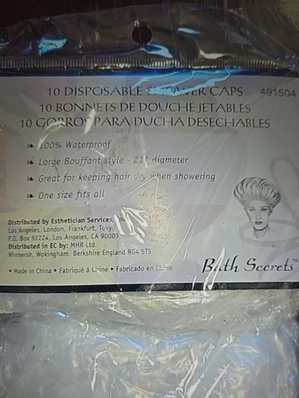 Disposable Shower Caps - Pack of 10
